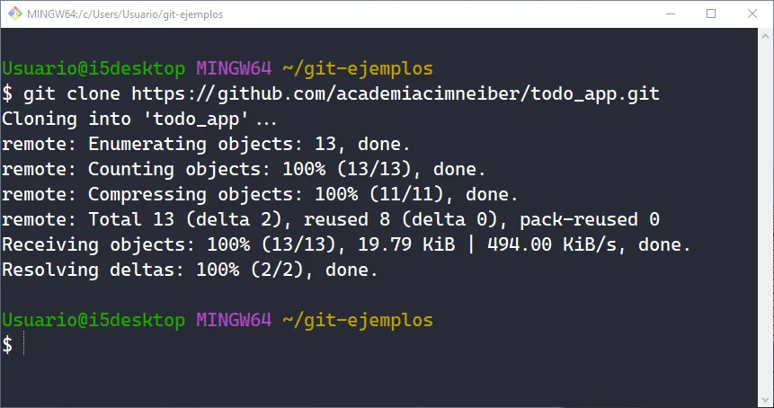 clonar el repositorio
