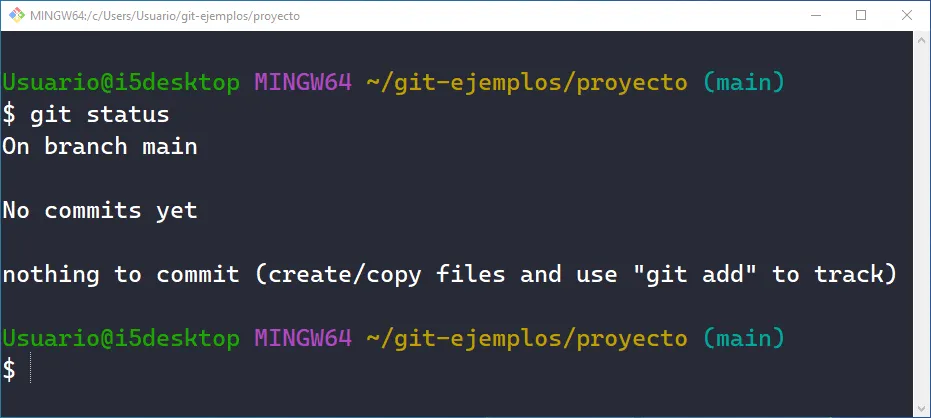 git status