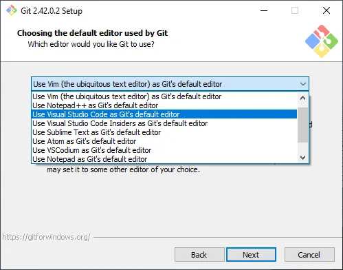editor de texto por defecto vscode